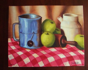 Canvas Giclée Kitchen Still Life with Apples
