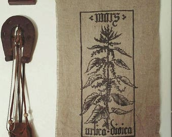 Mars-Urtica Dioica-linocut print Planherbarium billboard
