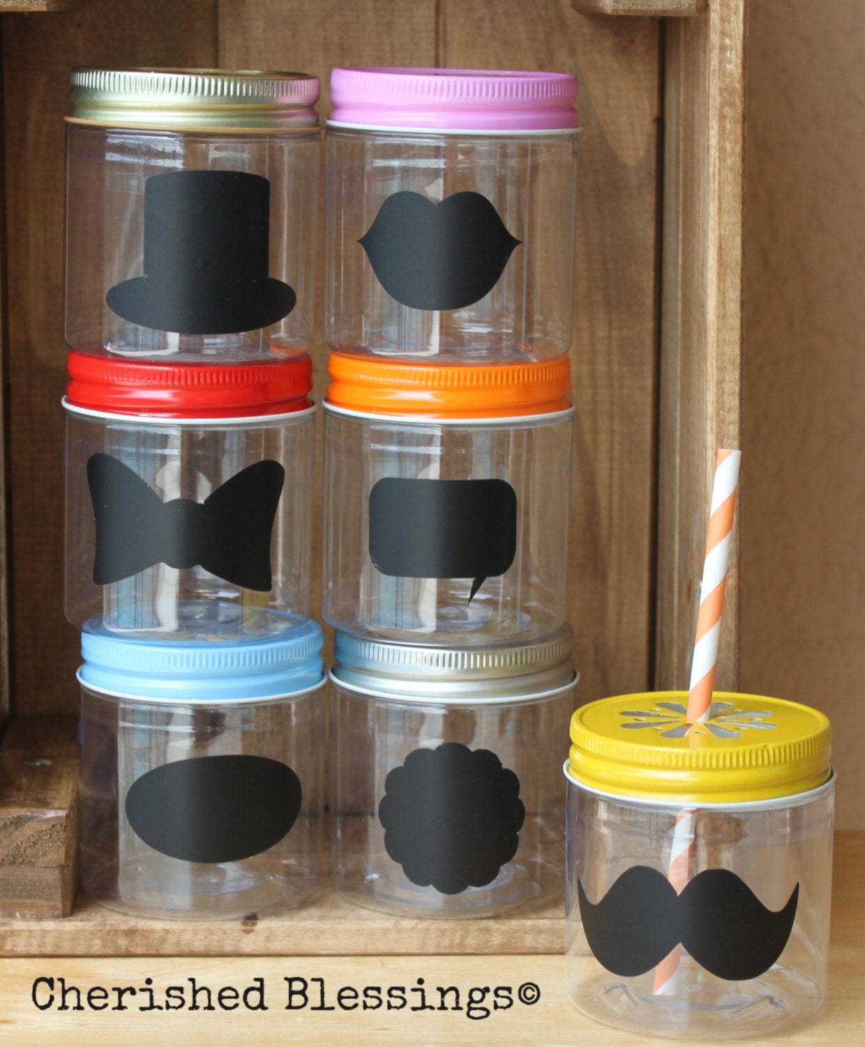 Plastic Mason Jars 10 Plastic Jar Cup Favors Mason Jars with