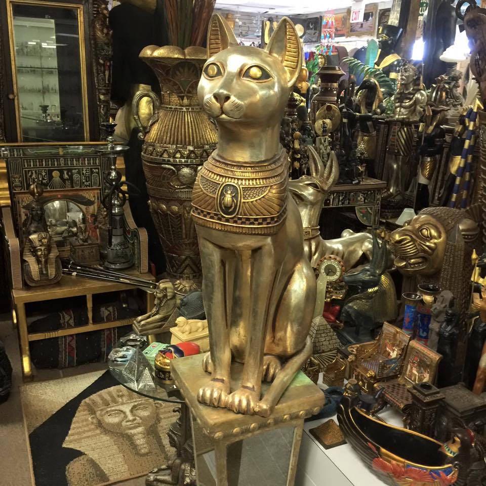 egyptian cat goddess bastet statue