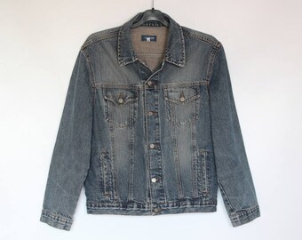 90s • Vintage • Men's Jacket • Blue Denim Jacket • Men's Blazer • Men's Blue Blazer • Blue Men's Denim Jacket • Vintage Men's Blue Jacket