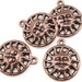 10 Antiqued Brass Sun Charms - 27x24x2mm Pewter With Loop, Platinum Brand