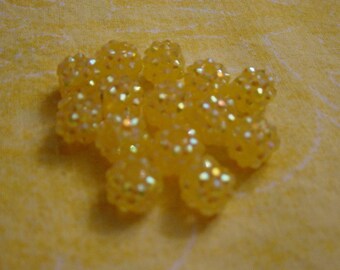 1 bead shambhala yellow 10 mm
