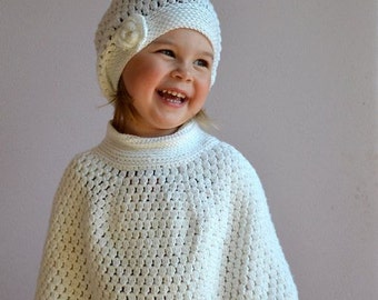 Girl's Hat and Poncho set