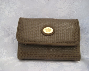 Faux snakeskin wallet, brown bifold wallet, 70s wallet, womens wallet