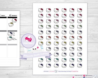 HELLO KITTY stickers hello kitty planner stickers kawaii erin condren planner stickers happy planner stickers printable stickers planner