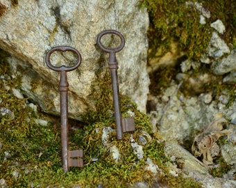 Vintage Iron Skeleton Keys,Old Collectible Keys,Steampunk Gift,Iron Old Keys,Rustic Keys,Antique Skeleton Keys,Art Rusted Keys,Authentic Key