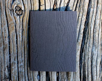 Woodgrain Faux Bois Brown Letterpress Greeting Card - A2