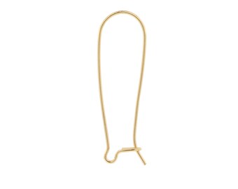 14Kt Gold Filled 35x12mm Large Kidney Ear wires - 5pairs Discounted Price (2606)/5