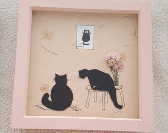 Pink Box Frame. - Cats will sit on Anything