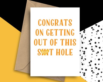 Funny Leaving Card, Leaving Job Card, Funny New Job Card, Funny Farewell Card, Funny Good Luck Card, Travelling Card, Funny Retirement Card