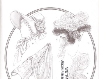 Butterick 3805 Misses' Historical Hats Sewing Pattern, one size
