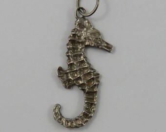 Seahorse Sterling Silver Vintage Charm For Bracelet
