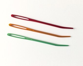 Darning Needles HiyaHiya Darn It 3PC HiyaHiya Needles Blunt Tip Needle Knit Finishing Bent Tip Needle Darn It Yarn Needle Jumbo Bent Needles