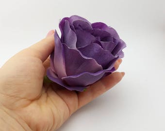 Artificial Roses, 3-5 Pieces, Silk Purple Rose, Purple Rose Head Set, Craft Supplies, Faux Flower, Real Looking Fake Roses, For Handiwork