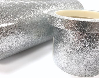 Metallic Silver Glitter Tape, Sheet or Roll, High Tack, choose your size