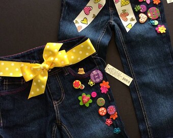 Size 5 Girls Jeans Faded Glory Custom