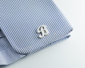 Personalized Cufflinks, Father's day gift, Initial Cufflink, Groom Wedding Cufflinks -Letters Cufflinks - Men Cufflinks - Initials Cufflinks