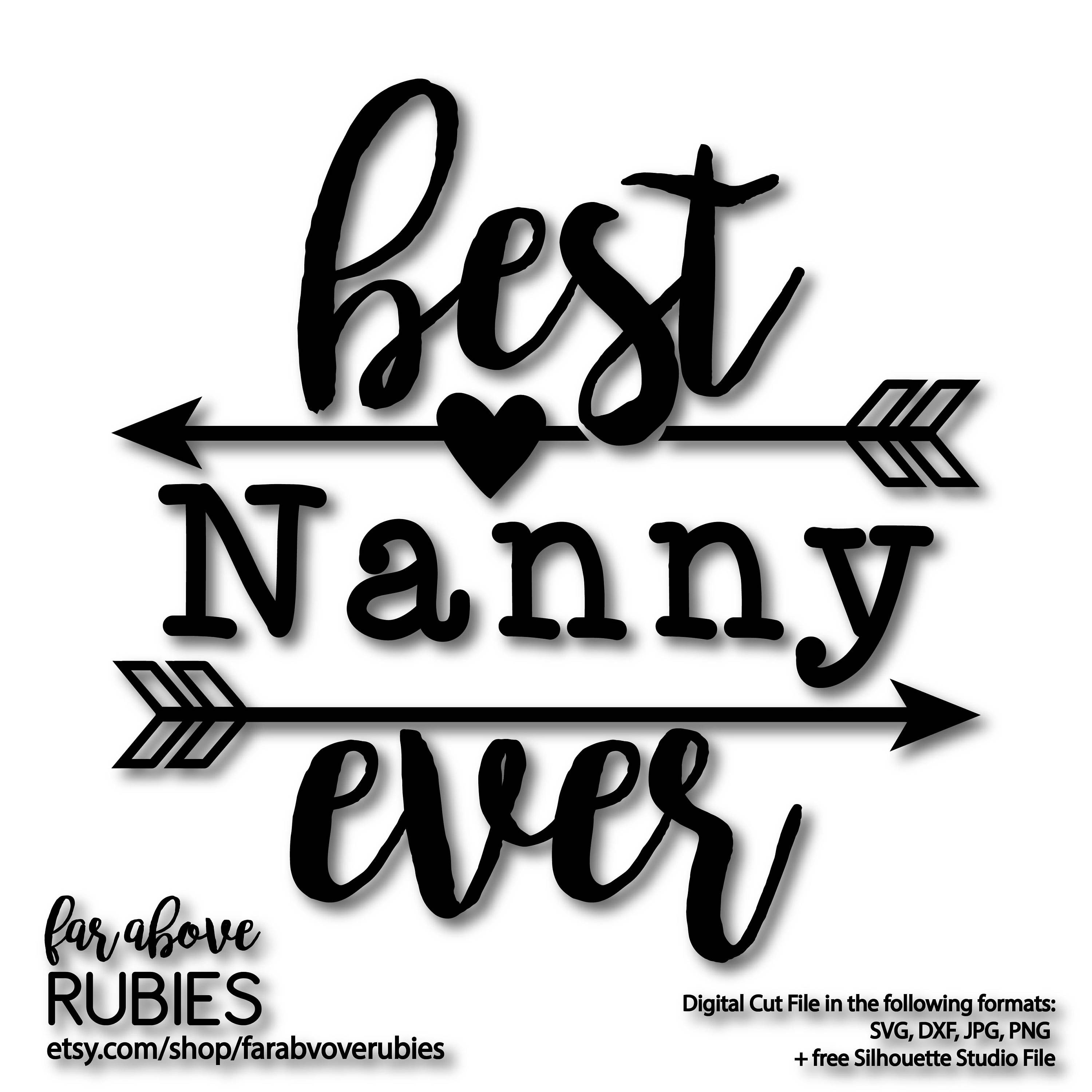 Download Best Nanny Ever with Arrows Mothers Day Design SVG EPS