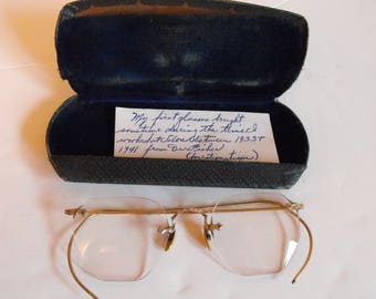 Vtg Prescription Eyeglasses Wire Rim (1131)