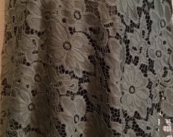 Khaki colored lace wedding shawl