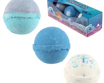 Set of 3 mermaid bathing bombs exotic fragrances