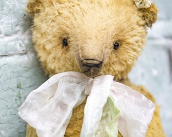 Artistic teddy bear OOAK, collectible bear, vintage toy