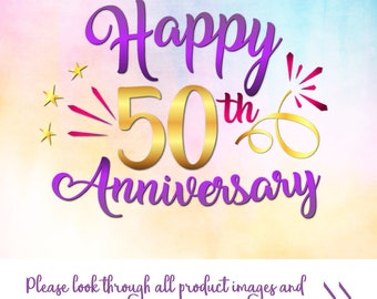 Download 50th anniversary svg | Etsy