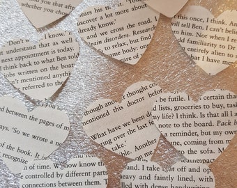 book text heart embellishments