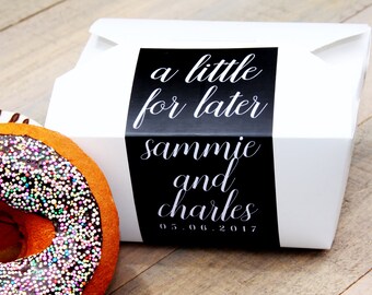 Cake Favor Box, Take Out Box, To Go Box, Favor Label, Cake Box, Favor Box, Doughnut Box, Cookie Box, Candy Box, Dessert Box, Wedding Sticker