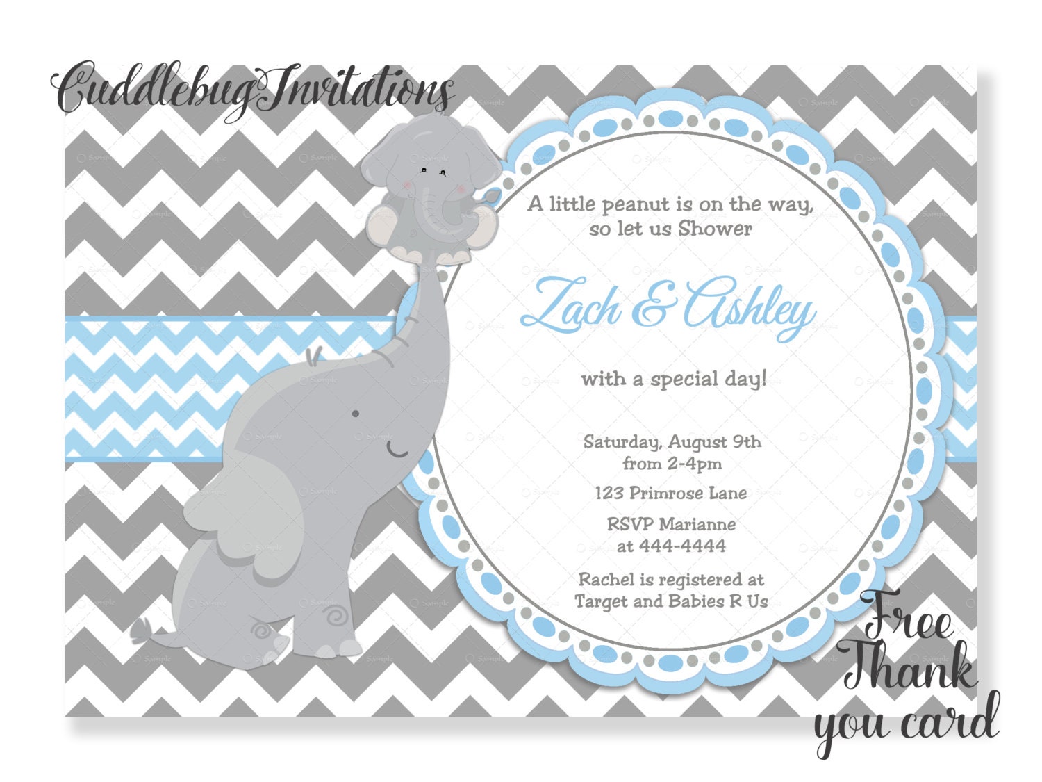 Baby Shower Invitations Elephants Boy Best Elephant 2017