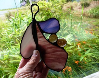Eggplant - Whimsical Purple Stained Glass Suncatcher