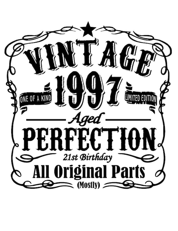 Download Vintage - 21st birthday - svg, pdf, png file from MamasControlledChaos on Etsy Studio