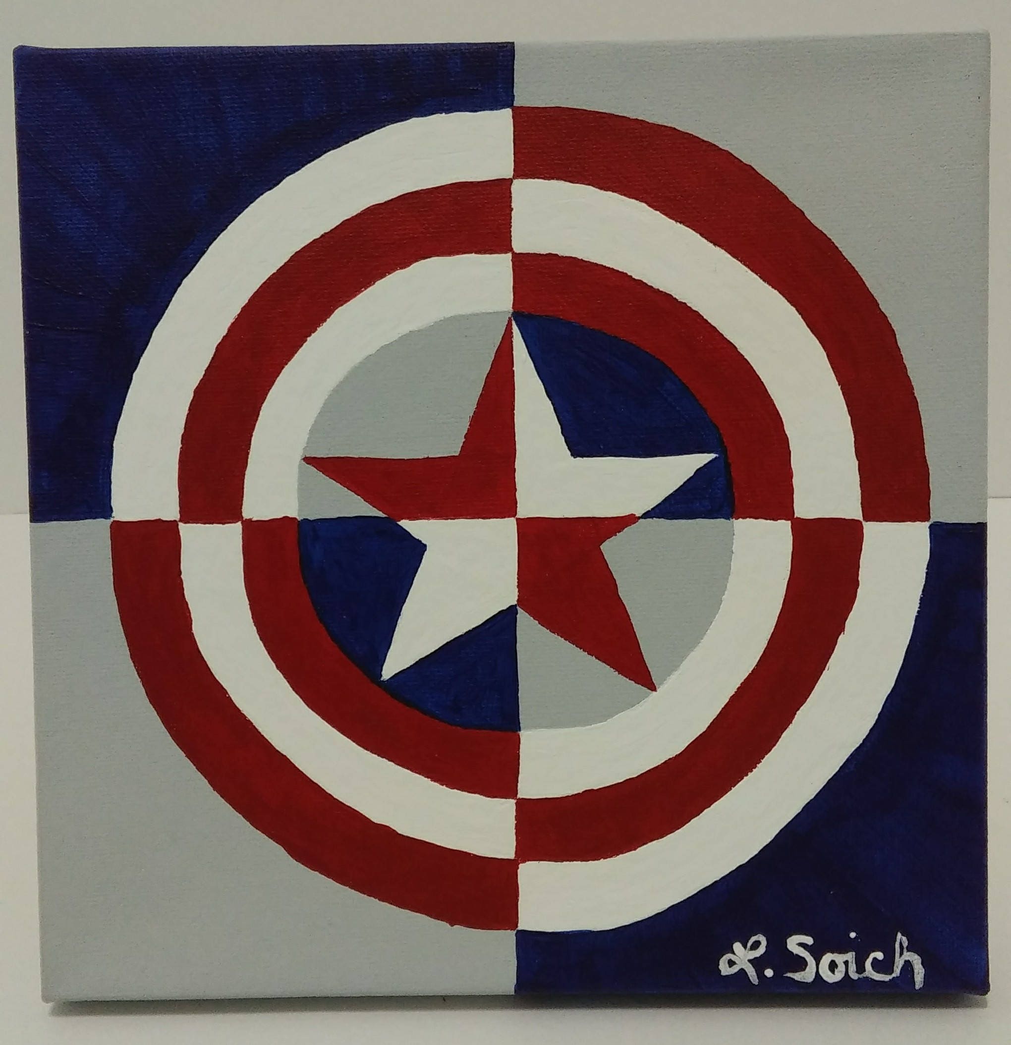 Captain America Shield painting