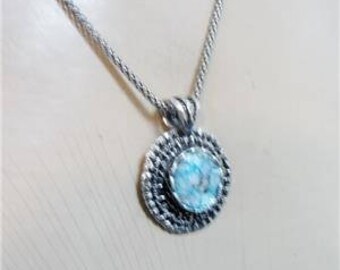 Duerry's Handmade 925 Silver Antique Roman Glass Pendant