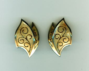 Crown Trifari Shield Earrings