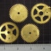4 vintage brass gears, antique clock movement gears, brass clock wheels Steampunk Supplies 3600