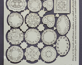 1/12th scale Laser Cut Paper Doilies