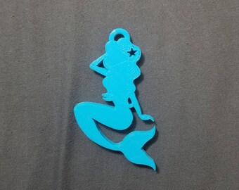 Mermaid Keychain, Dreaming of the Sea, Ocean, Siren of the Sea, Love, Beauty, 3D Print, Printed Keychain, Gift for anyone, Gift for everyone