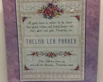 Mothers Day Gift,Proverbs 31 Sampler,Bucilla CrossStitch Kit,Mother Sampler,Counted Cross Stitch Kit,JaneChandler, Bucilla 43185, Needlework