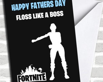 Fortnite Dance Floss Like A Boss Personalised Father's Day Card