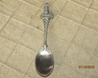 Vintage Pewter Nag's Head Nags Head Souvenir Spoon Nautical Lighthouse