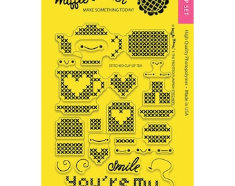 Emoji 2/"x3/" Planner Currently Feeling Waffle Flower Clear Stamp Set