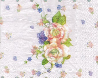 611 DECO DE ROSES 1 33 X 33 X 4 design paper napkin