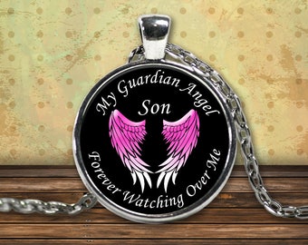 Son Guardian Angel Necklace | Angel Wings | Angel Gift | Angel Memorial | Angel Wing Necklace | Memory Necklace | Angel Pendant | Angel Gift