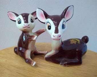 Mid-Century Deer Salt and Pepper Shakers Paris Canada