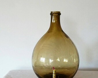 Amber vintage Carboy or Demijohn