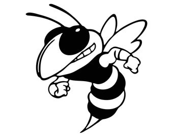 Killer Bee Graphics SVG Dxf EPS Png Cdr Ai Pdf Vector Art Clipart instant download Digital Cut Print File Cricut Silhouette Decal Shirt