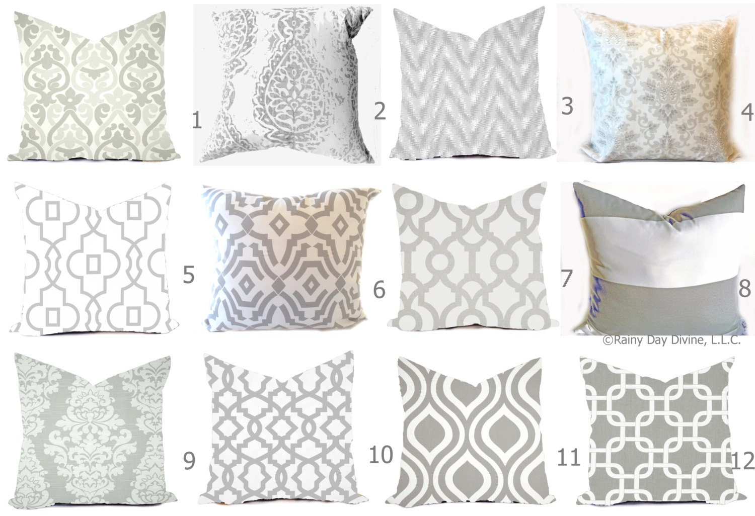 Grey Pillow Covers Grey And White Throw Pillows Decorative