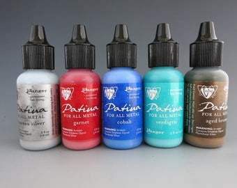 Vintaj Patina Paint, Opaque Ink for Metal, Choice of Colors, Fast Drying, Water Soluble, .5 ounce bottle